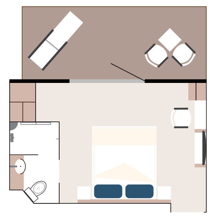 Balcony Stateroom Superior floor Plan