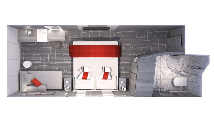 Deluxe Inside Stateroom floor Plan
