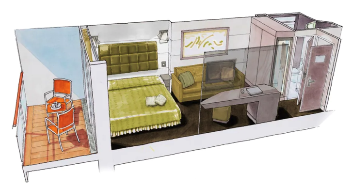 Deluxe Balcony Aurea floor Plan