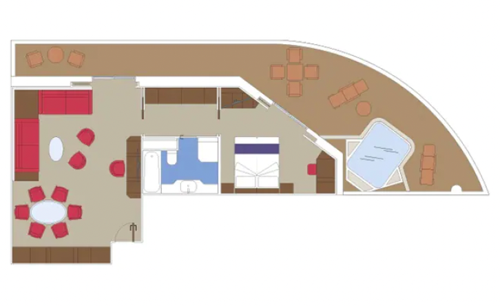 MSC Yacht Club Royal Suite floor Plan