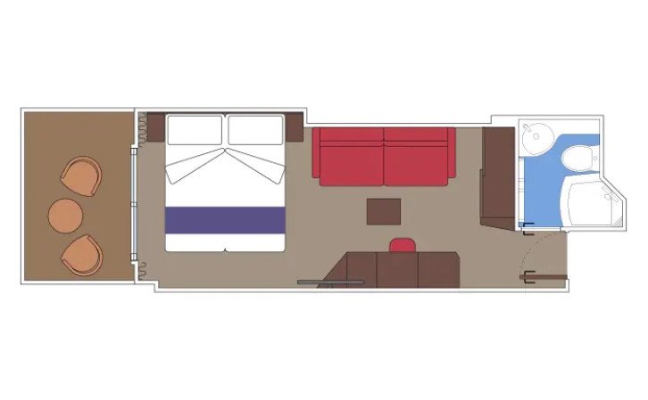 Deluxe Balcony with Partial View floor Plan