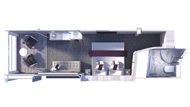 Concierge Class Stateroom floor Plan