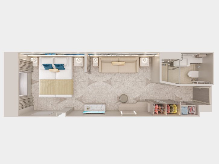 Large Oceanview with Round Window floor Plan