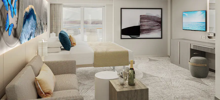 Forward-Facing Club Balcony Suite with Large Balcony