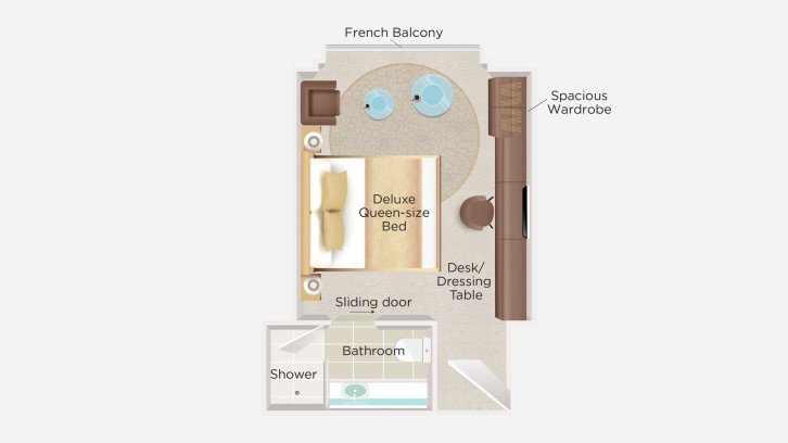 French Balcony Suites floor Plan