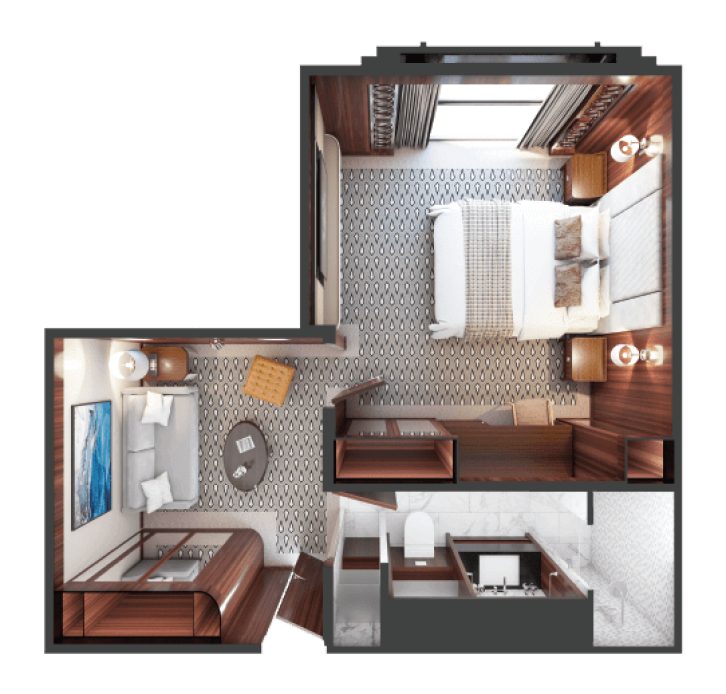 Horizon Deluxe Stateroom floor Plan