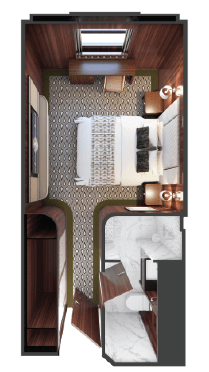 Adventure Oceanview Stateroom floor Plan