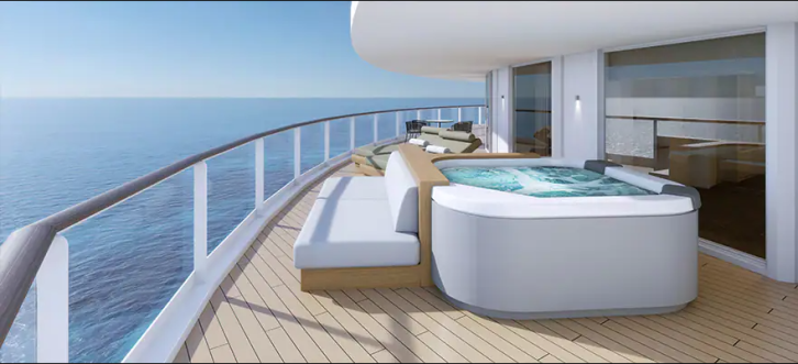 The Haven Aft-Facing Owner's Suite with Master Bedroom & Large Balcony