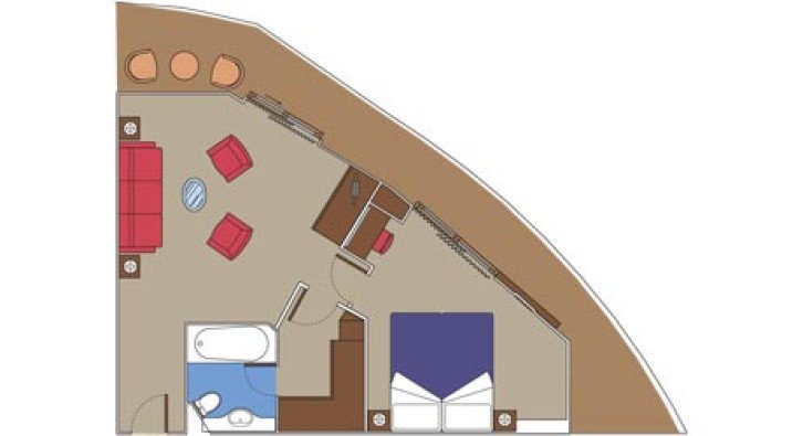 MSC Yacht Club Executive and Family Suite with Balcony floor Plan