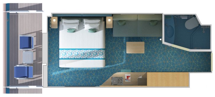 Cloud 9 Spa Balcony (and Obstructed View) floor Plan