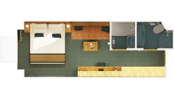  Deluxe Ocean View (+ Obstructed View) floor Plan