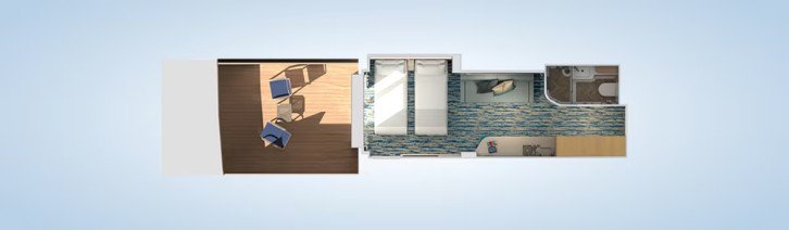 Forward-View Extended Balcony floor Plan