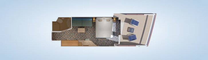 Terrazza Aft-View Extended Balcony floor Plan