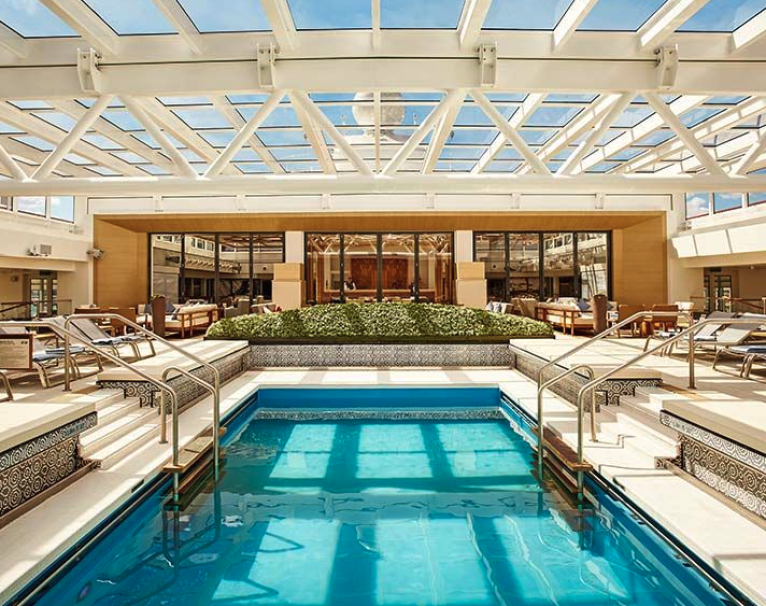 Main Pool with Retractable Dome