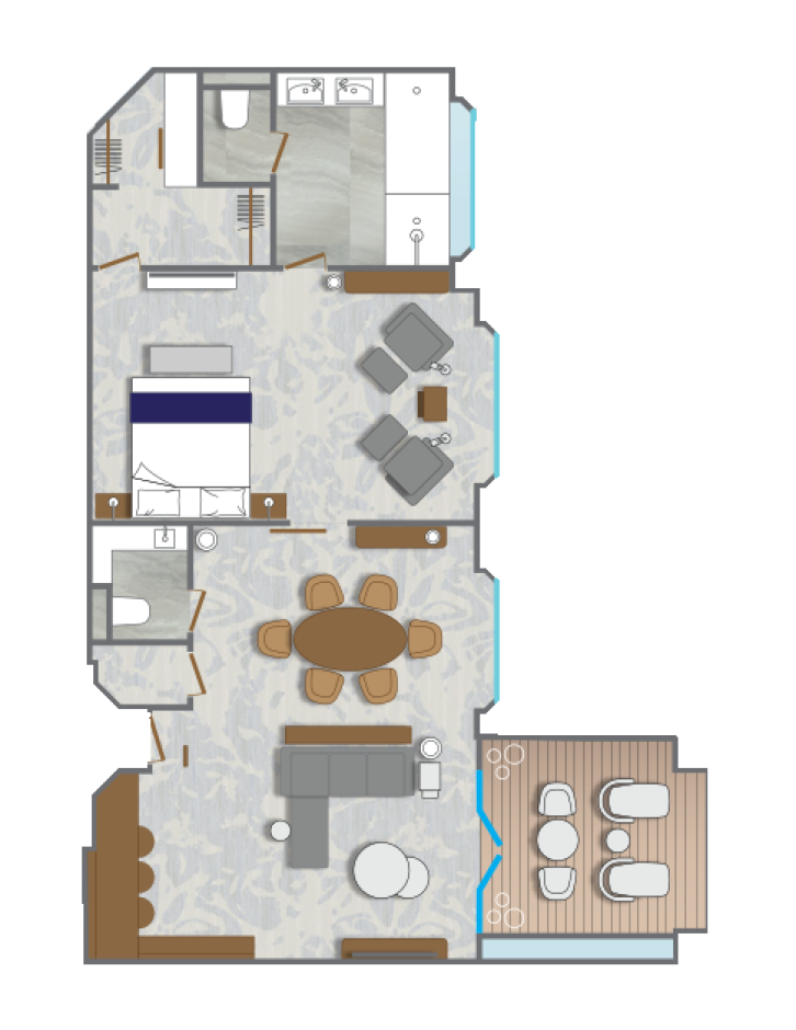 Balcony Stateroom Category A floor Plan