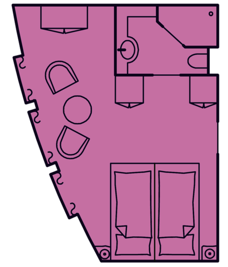 Balcony Stateroom Category B floor Plan