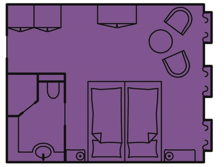 Balcony Stateroom Category C floor Plan