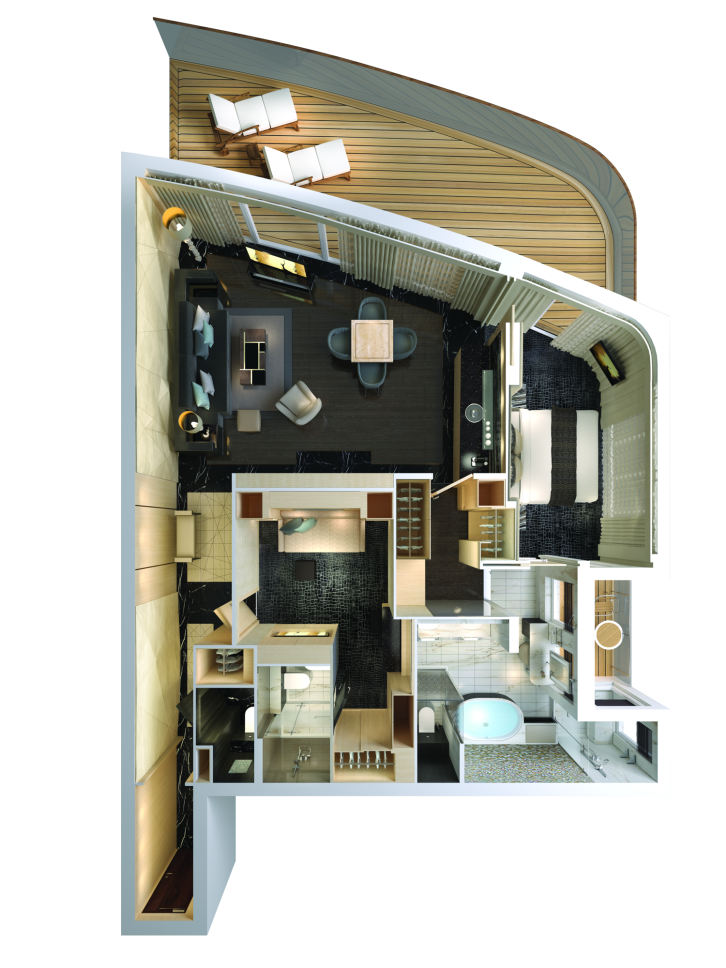 The Haven Premier Owner's Suite with Large Balcony floor Plan