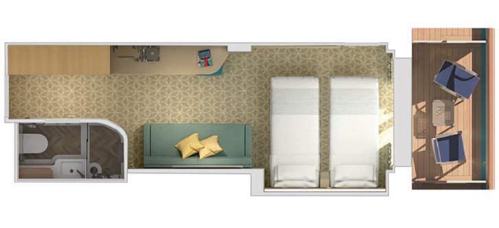 Cloud 9 Spa Staterooms & Suites floor Plan