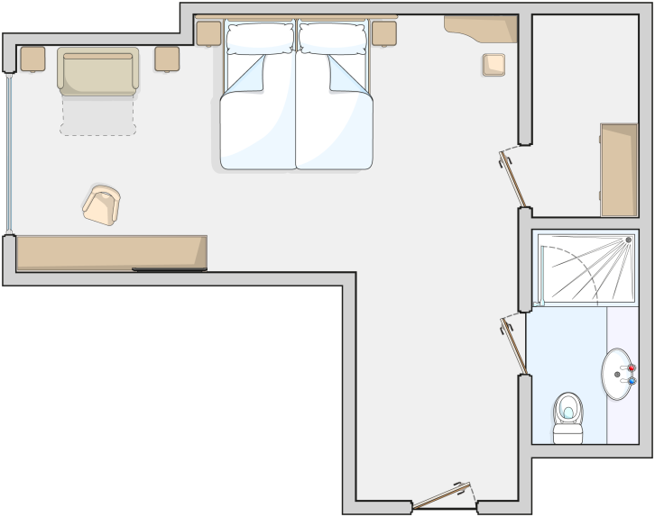 Large Outside Cabin floor Plan