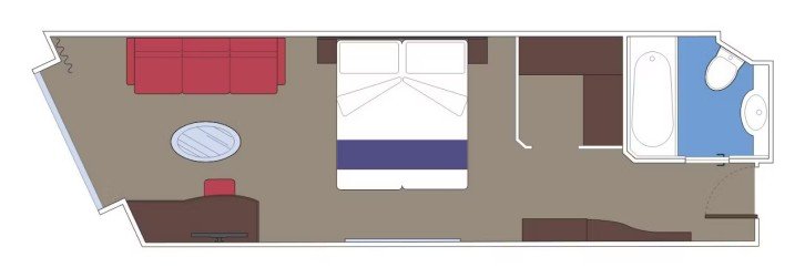 Junior Suite Aurea with Sealed Window floor Plan