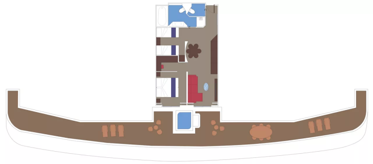 MSC Yacht Club Royal Suite With Whirlpool Bath Suite floor Plan