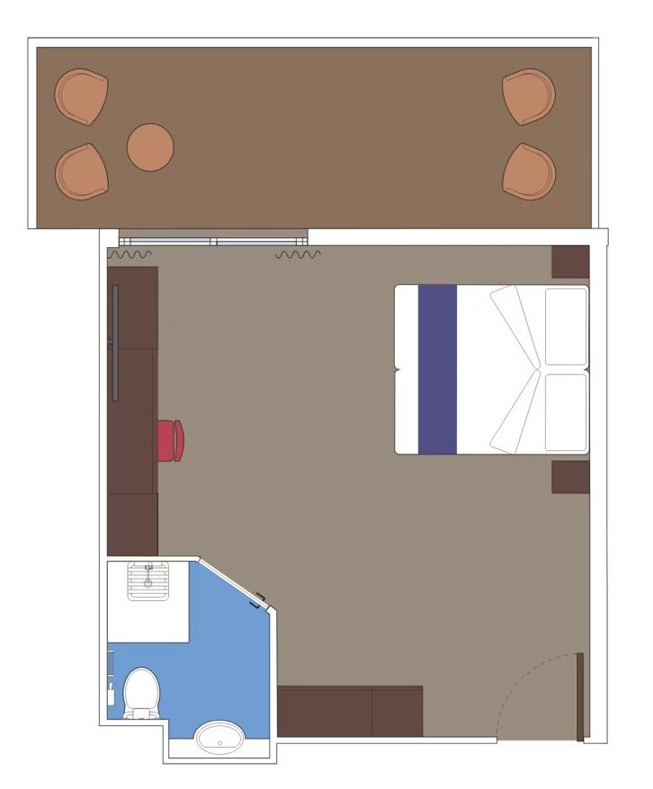 MSC Yacht Club Deluxe Suite floor Plan