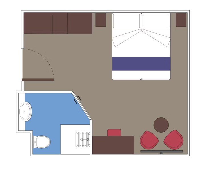 MSC Yacht Club Interior Suite floor Plan