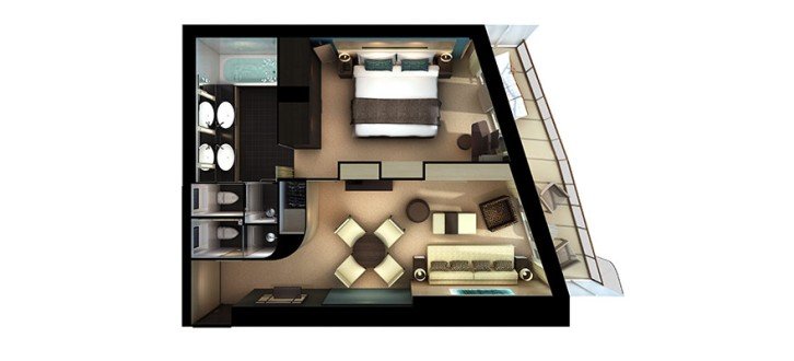The Haven Aft-Facing Penthouse with Master Bedroom & Large Balcony floor Plan