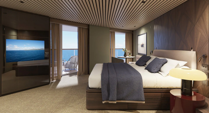 The Haven Aft-Facing Owner's Suite with Master Bedroom & Large Balcony
