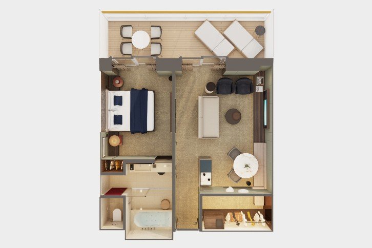 The Haven Owner’s Suite with Large Balcony floor Plan
