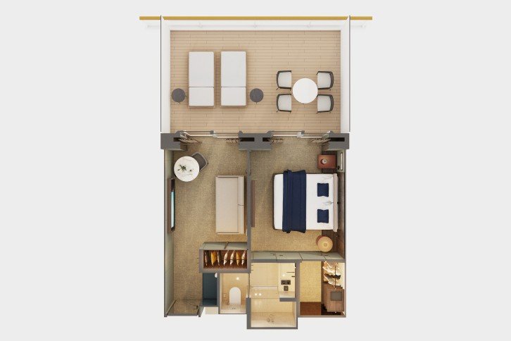 The Haven Aft-Facing Penthouse with Master Bedroom & Large Balcony floor Plan