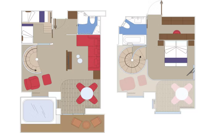 Msc Yacht Club Royal Duplex Suite floor Plan