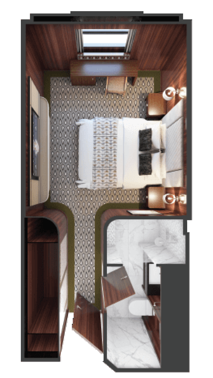 Adventure Oceanview Stateroom floor Plan