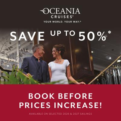 Oceania Cruises Limited Time Offer | Save up to 50%*