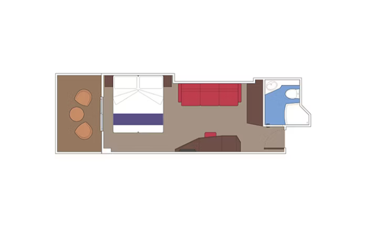 Deluxe Balcony with Partial View  floor Plan