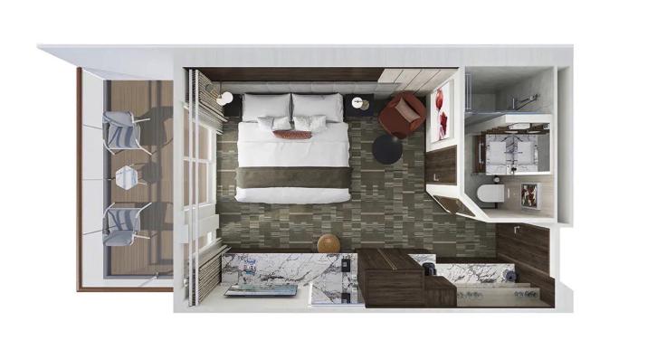 The Haven Courtyard Penthouse with Balcony floor Plan