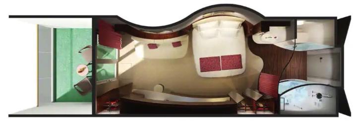 Sail Away Club Balcony Suite floor Plan