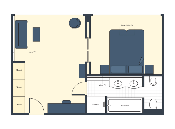 Grand Suite floor plan on S.S. Antoinette