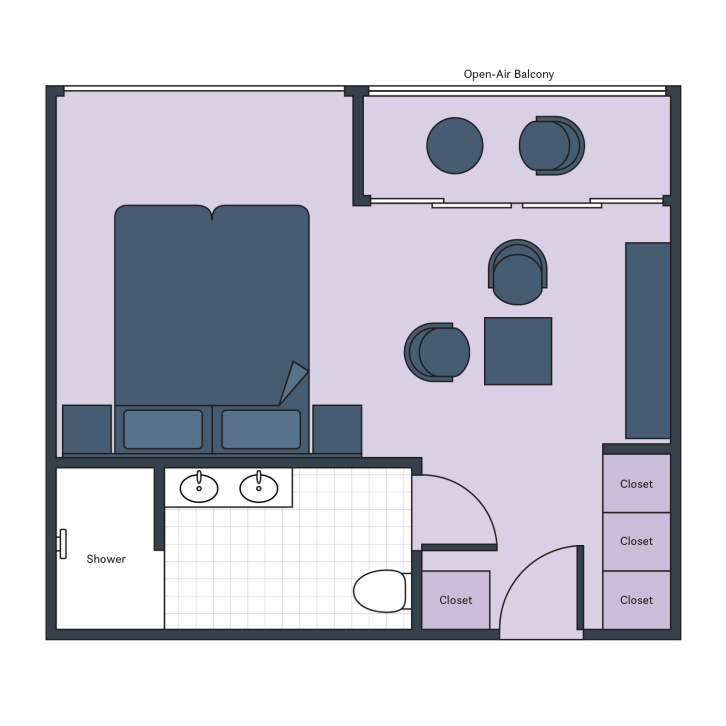 Suite floor plan on S.S. Antoinette