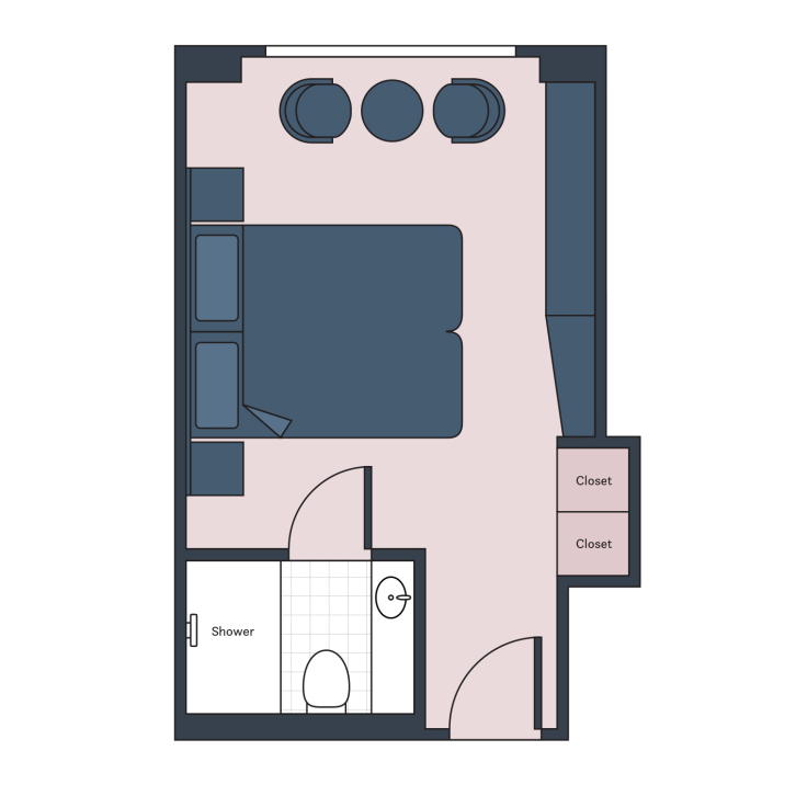 Classic  floor plan on S.S. Antoinette