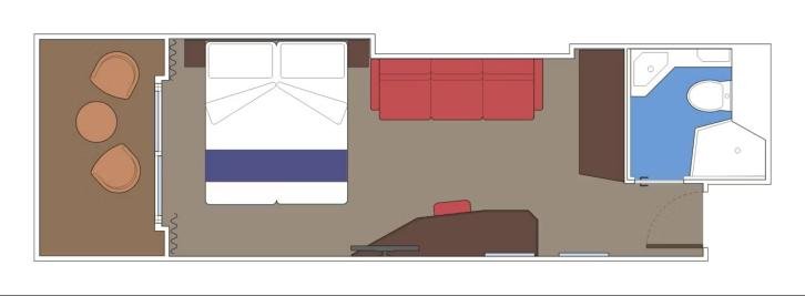 Deluxe Balcony with Partial View floor Plan