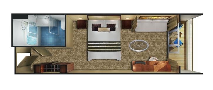 Club Balcony Suite floor Plan