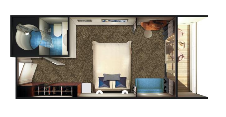Aft-Facing Balcony floor Plan