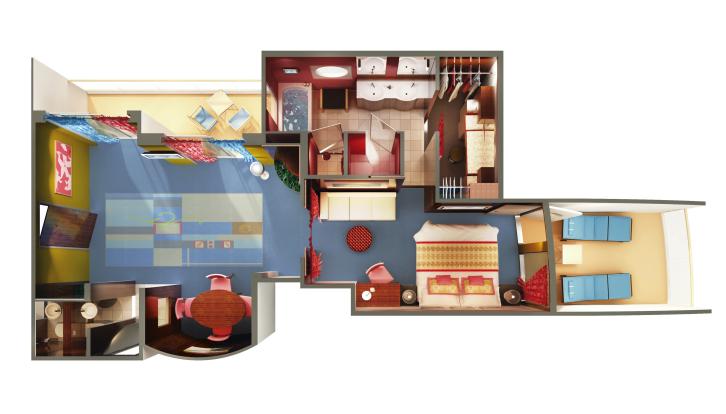 Owner's Suite with Two Balconies floor Plan