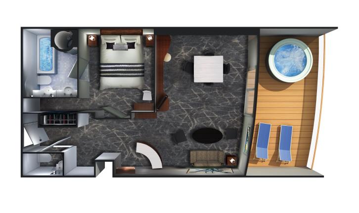 Owner's Suite with Large Balcony floor Plan