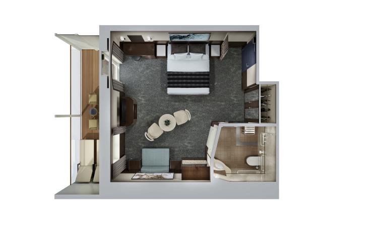 Penthouse with Balcony floor Plan
