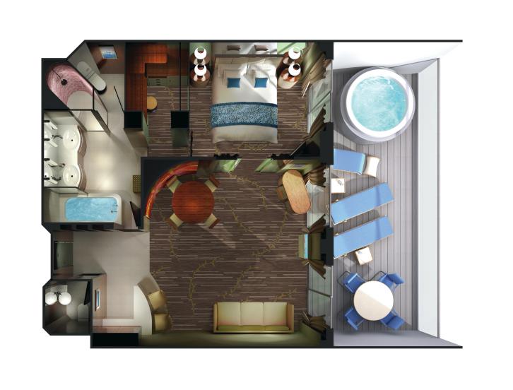 Owner's Suite with Large Balcony floor Plan