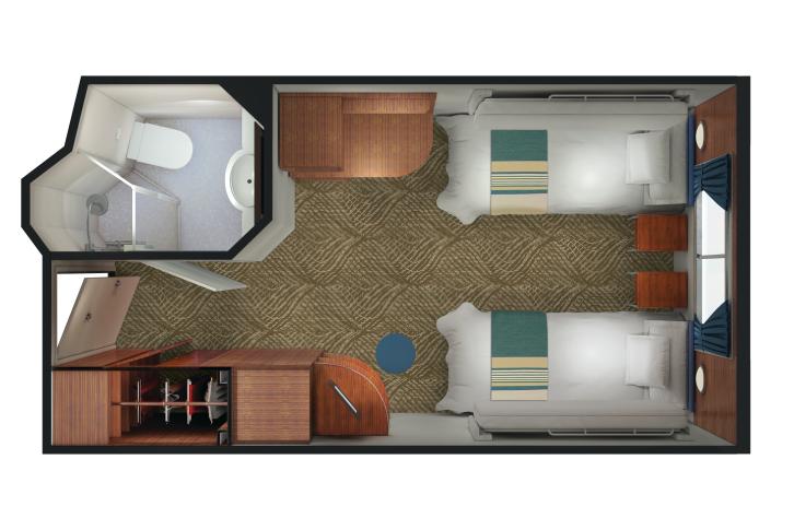 Obstructed Oceanview floor Plan