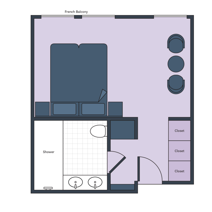 Suite floor plan on River Duchess